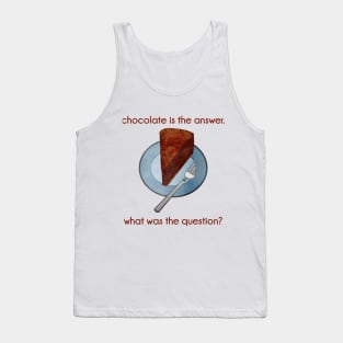 Chocolate is the Answer Tank Top